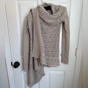 ❄️Winter Sale 50% off List Price | Knit Over the Shoulder Drape Sweater, Latte